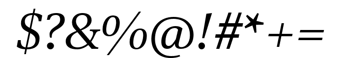 Meta Serif Pro Light Italic Font OTHER CHARS