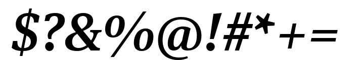 Meta Serif Pro Medium Italic Font OTHER CHARS