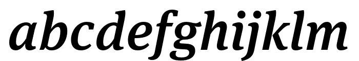 Meta Serif Pro Medium Italic Font LOWERCASE