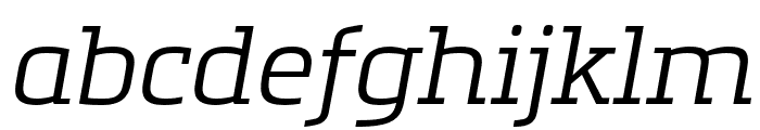 Metronic Slab Narrow Light Italic Font LOWERCASE
