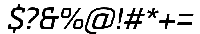 Metronic Slab Narrow Regular Italic Font OTHER CHARS