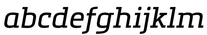 Metronic Slab Narrow Regular Italic Font LOWERCASE