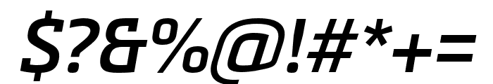 Metronic Slab Narrow SemiBold Italic Font OTHER CHARS