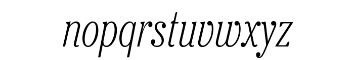 Meursault VF Ultra Condensed Thin Italic Font LOWERCASE