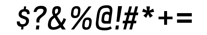 Milibus Regular Italic Font OTHER CHARS