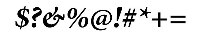 Minion Pro Bold Cond Italic Caption Font OTHER CHARS