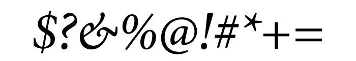 Minion Pro Italic Caption Font OTHER CHARS