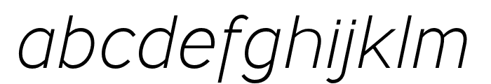 Ministry Extra Light Italic Font LOWERCASE