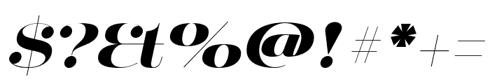 Mittwoch Norm Black Italic Font OTHER CHARS