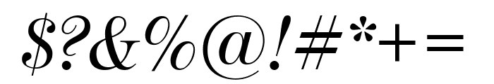 ModernoFB RegularItalic Font OTHER CHARS