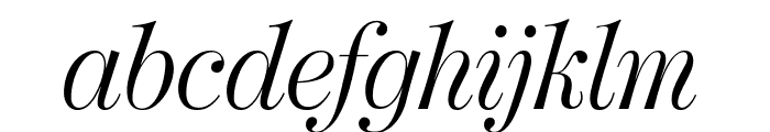 ModernoFBCond LightItalic Font LOWERCASE