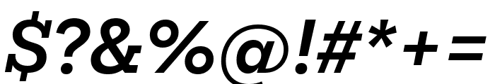 Mokoko Bold Italic Font OTHER CHARS