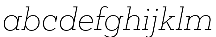 Mokoko Thin Italic Font LOWERCASE