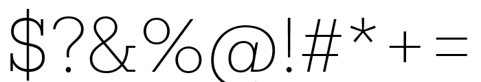 Mokoko Thin Font OTHER CHARS