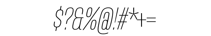 Mongoose Thin Italic Font OTHER CHARS