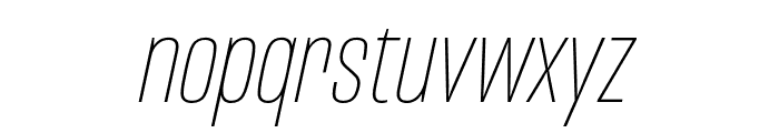 Mongoose Thin Italic Font LOWERCASE