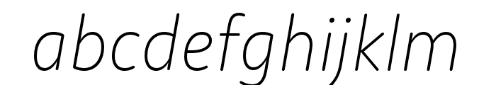 Moniker Basic ExtraLight Italic Font LOWERCASE