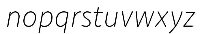 Moniker Basic ExtraLight Italic Font LOWERCASE