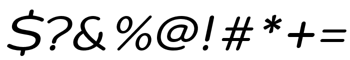 Montag Regular Oblique Font OTHER CHARS
