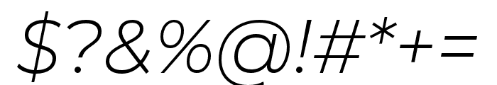 Montserrat Alternates Light Italic Font OTHER CHARS