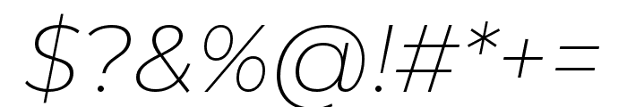 Montserrat ExtraLight Italic Font OTHER CHARS