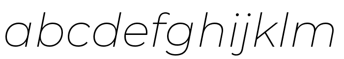 Montserrat ExtraLight Italic Font LOWERCASE