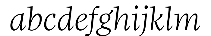 More Pro Cond Light Italic Font LOWERCASE