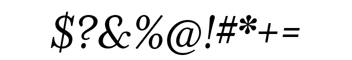 Mrs Eaves XL Serif OT Reg Italic Font OTHER CHARS