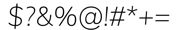 Muli ExtraLight Italic Font OTHER CHARS