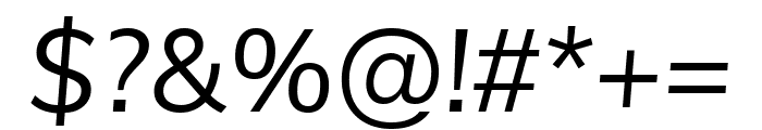 Muli Italic Font OTHER CHARS