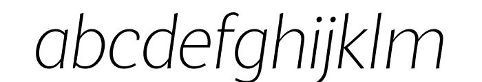 MultiDisplay Light Italic Font LOWERCASE