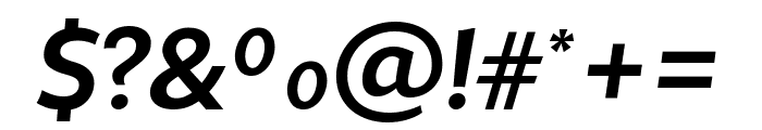 MultiDisplay Medium Italic Font OTHER CHARS