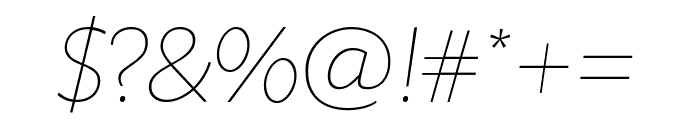 MultiDisplay Thin Italic Font OTHER CHARS