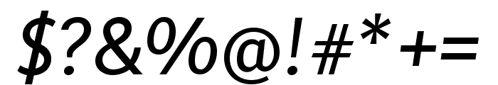 MultiText Regular Italic Font OTHER CHARS
