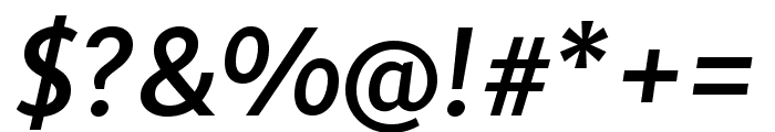 MultiText SemiBold Italic Font OTHER CHARS