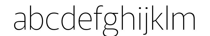 Murecho ExtraLight Font LOWERCASE