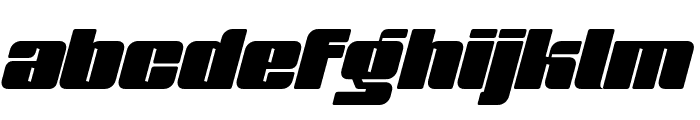 Muscle Wide Italic Font LOWERCASE