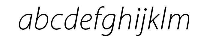 Myriad Bengali Light Italic Font LOWERCASE