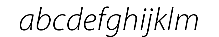 Myriad Hebrew Light Italic Font LOWERCASE