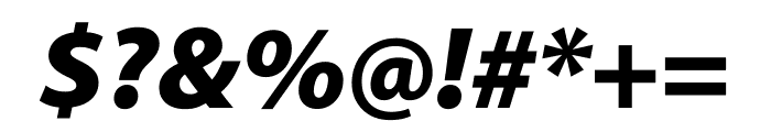 Myriad Pro Black SemiCondensed Italic Font OTHER CHARS