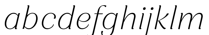 Nave Thin Italic Font LOWERCASE