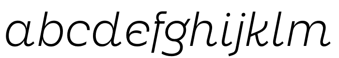 Neighbor Extralight Italic Font LOWERCASE