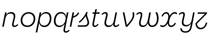 Neighbor Extralight Italic Font LOWERCASE