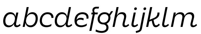 Neighbor Light Italic Font LOWERCASE