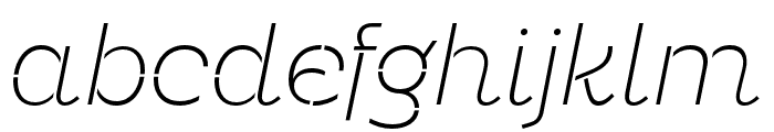 Neighbor Stencil Thin Italic Font LOWERCASE