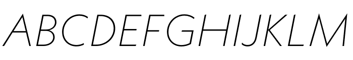 Neue Kabel ExtraLight Italic Font UPPERCASE