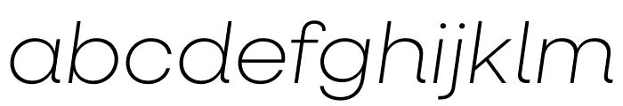 Neulis Neue Extra Light Italic Font LOWERCASE