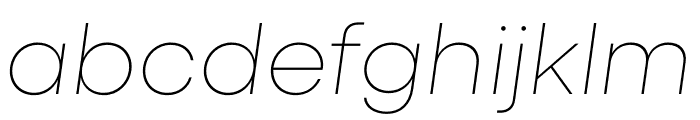 Neulis Sans Thin Italic Font LOWERCASE