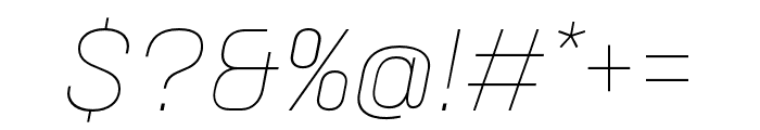 Neusa Next Std Condensed Thin Italic Font OTHER CHARS