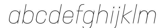 Neusa Next Std Condensed Thin Italic Font LOWERCASE